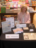Linda at Coles Bookstore